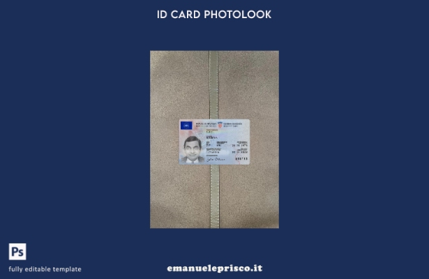 stile verificato Carta d'identità della Croazia presente modello frontale photol